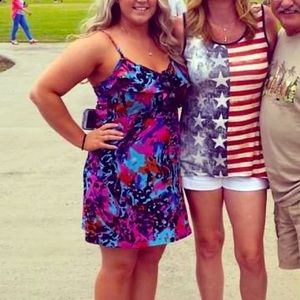 Colorful Flowy Midi Dress